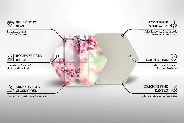 Tocător de bucătărie Natură flori de măr