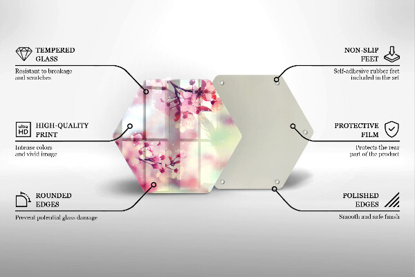 Tocător de bucătărie Natură flori de măr