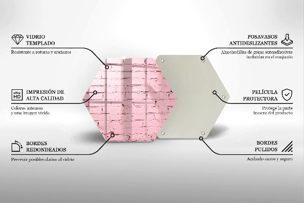 Tocător de bucătărie Perete de cărămidă pastel