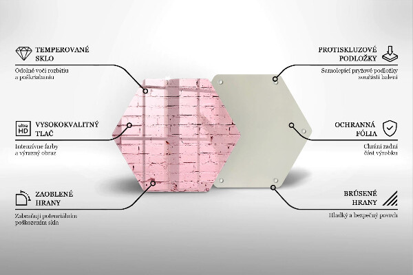 Tocător de bucătărie Perete de cărămidă pastel