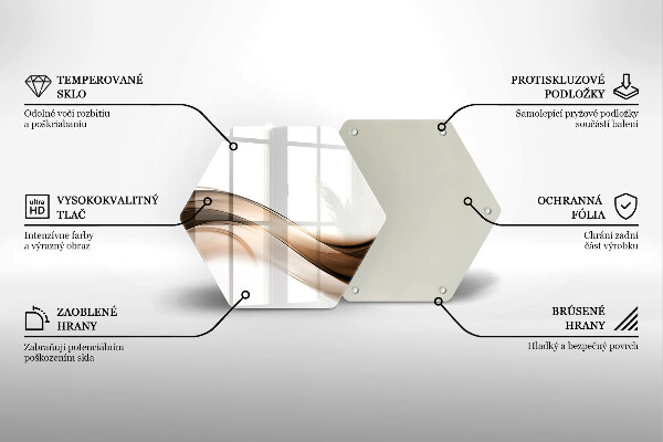 Tocător de bucătărie Linii maro abstracte