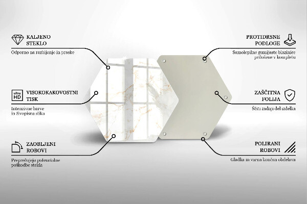 Tocător sticlă Piatra decorativa de marmura