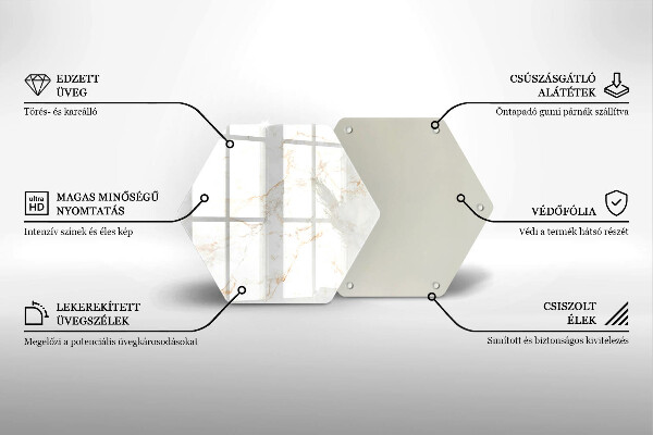 Tocător sticlă Piatra decorativa de marmura