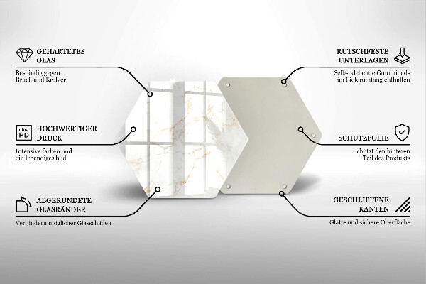 Tocător sticlă Piatra decorativa de marmura