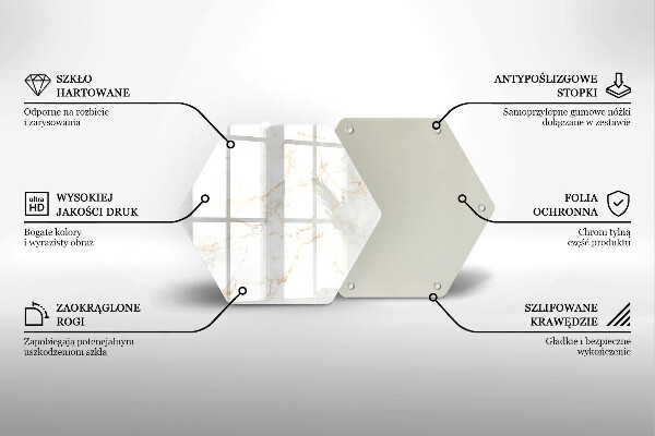 Tocător sticlă Piatra decorativa de marmura