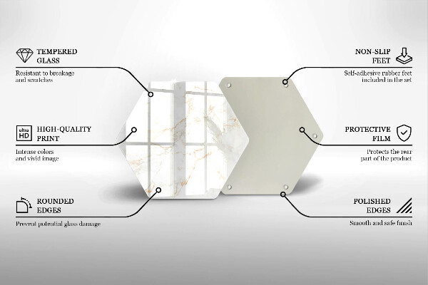 Tocător sticlă Piatra decorativa de marmura