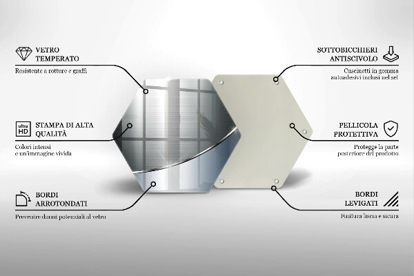Tocător de bucătărie Model de abstractizare din metal