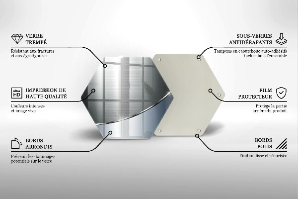 Tocător de bucătărie Model de abstractizare din metal