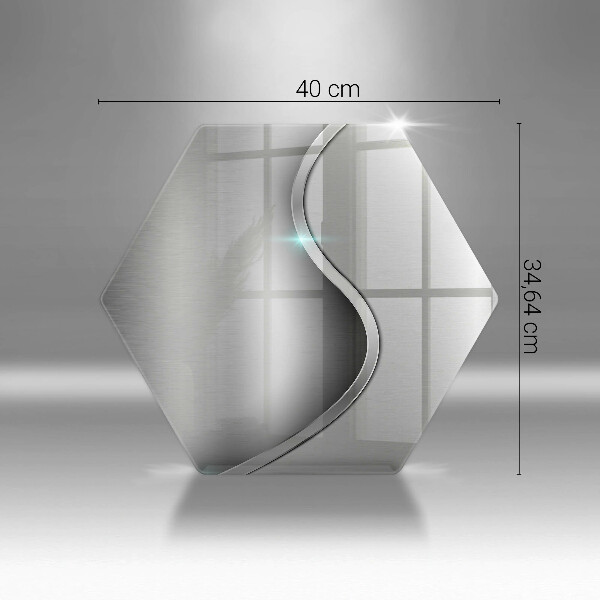 Tocător sticlă Metal argintiu abstract