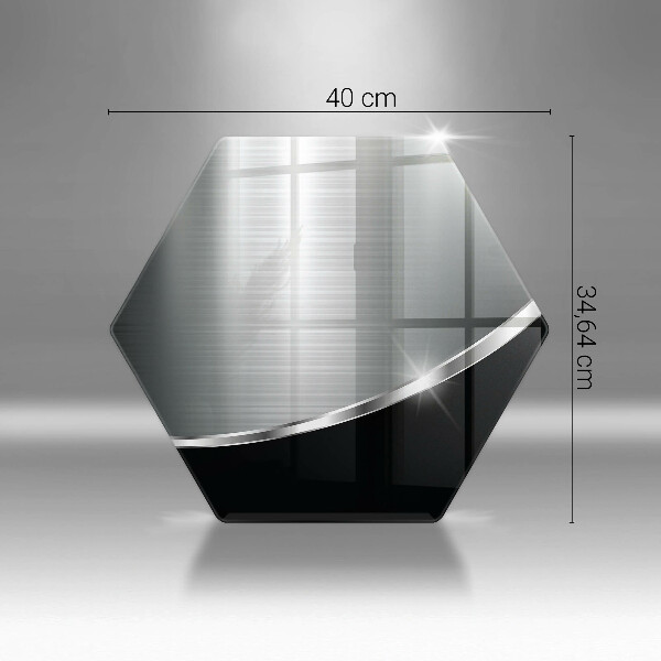 Tocător sticlă Abstracție cu metal