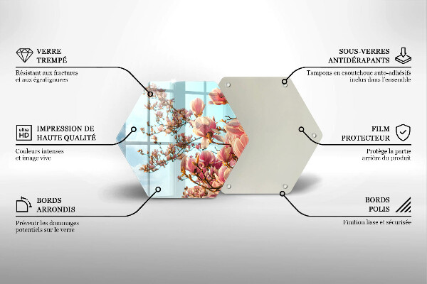 Tocător de bucătărie Arborele cu flori roz