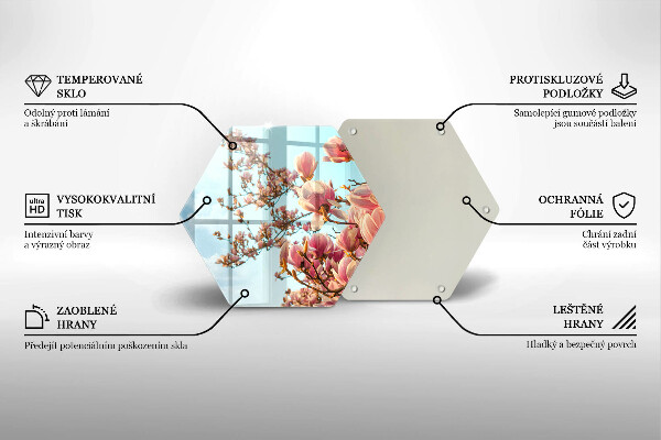 Tocător de bucătărie Arborele cu flori roz