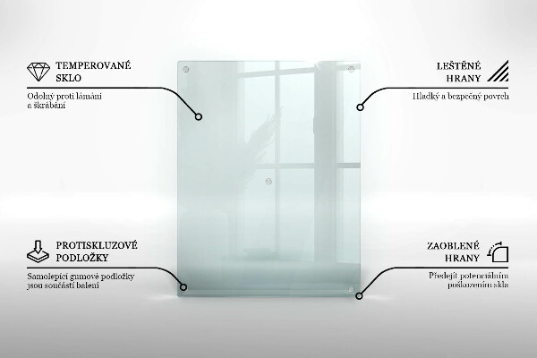 Tocător din sticlă transparente 2x40x52 cm