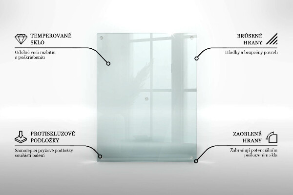 Tocător din sticlă transparente 2x40x52 cm