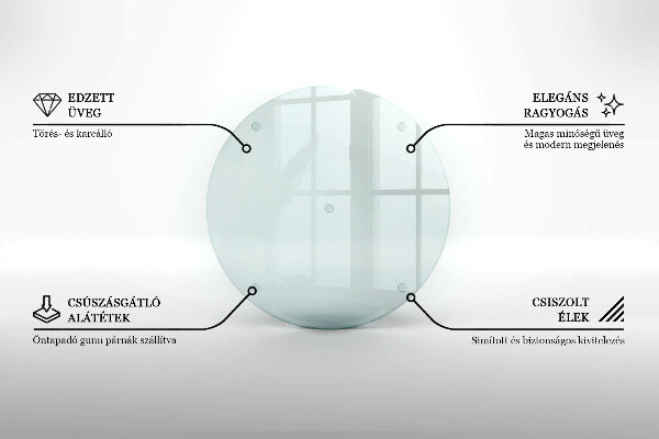 Tocător sticlă transparente 30 cm