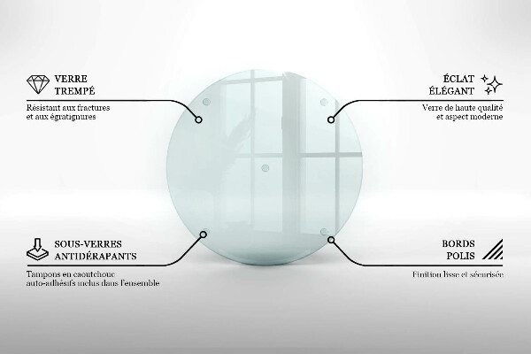 Tocător sticlă transparente 30 cm