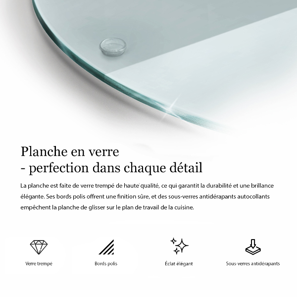 Tocător sticlă transparente 30 cm