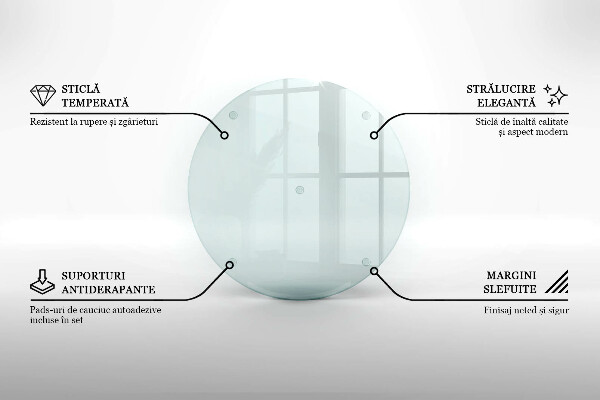 Tocător sticlă transparente 40 cm