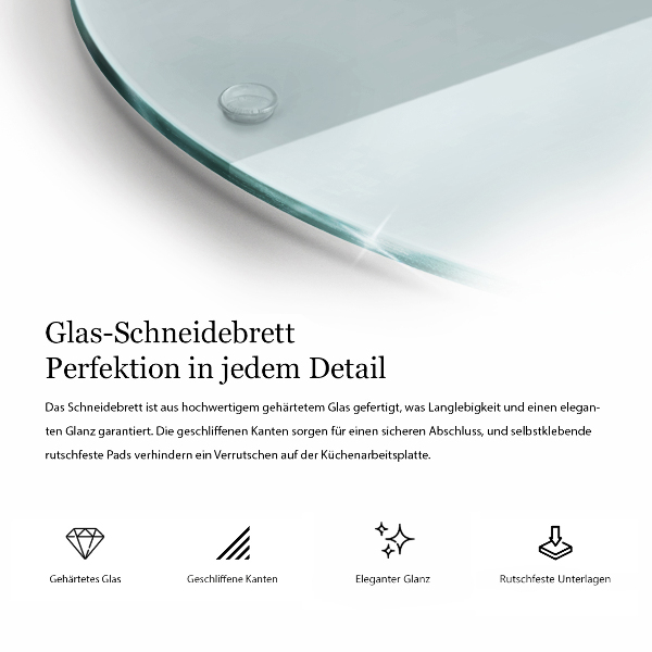 Tocător sticlă transparente 40 cm