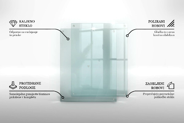 Tocător din sticlă transparente 52x40 cm