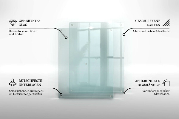 Tocător din sticlă transparente 52x40 cm
