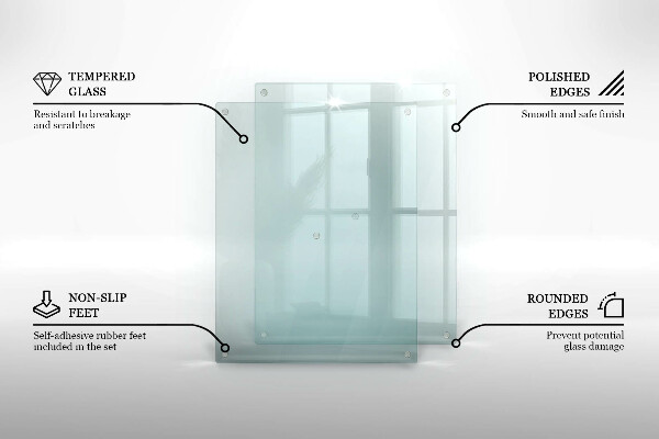 Tocător din sticlă transparente 52x40 cm