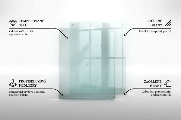 Tocător din sticlă transparente 52x40 cm