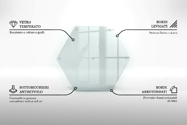 Tocător sticlă transparente 40 cm