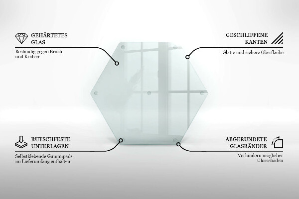 Tocător sticlă transparente 40 cm