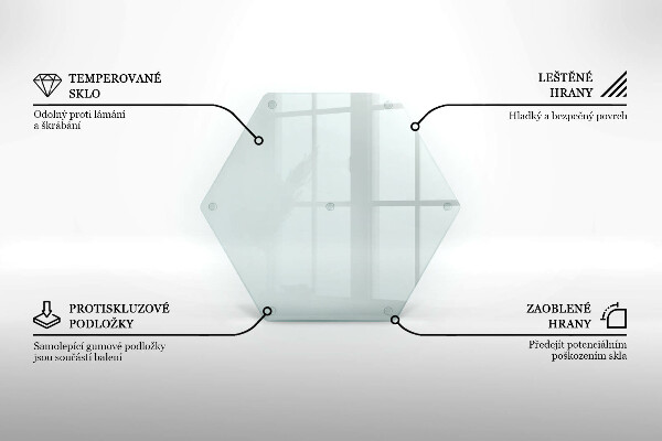 Tocător sticlă transparente 40 cm