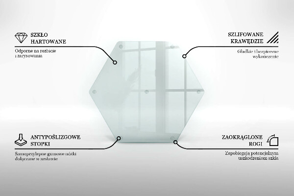 Tocător sticlă transparente 40 cm