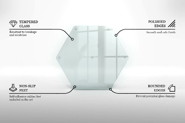 Tocător sticlă transparente 40 cm