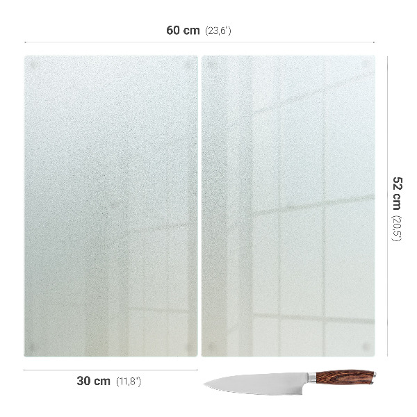 Tocător din sticlă în set de 2 bucăți, dimensiuni 30 x 52 cm