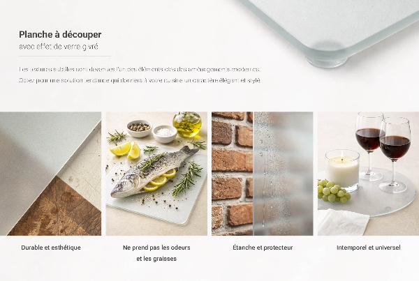 Tocător din sticlă de 52 x 40 cm