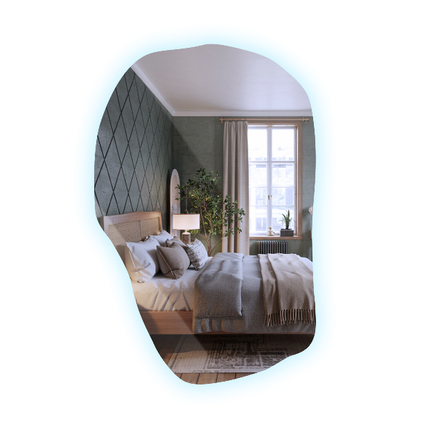 Oglindă organică cu led la modă 90x59 cm