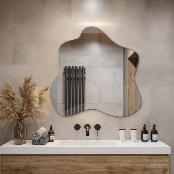 Oglindă în formă de pată unic 58x58 cm