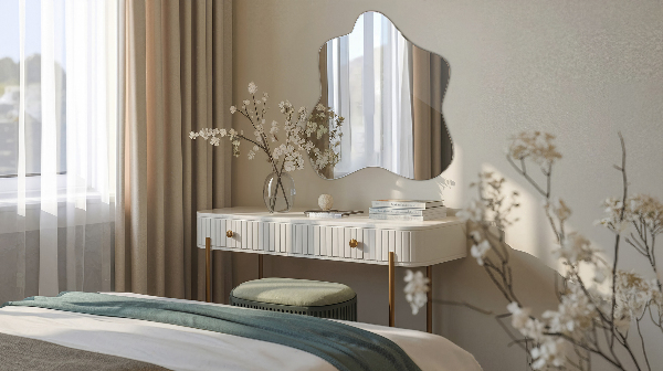 Oglindă în formă de pată unic 77x77 cm