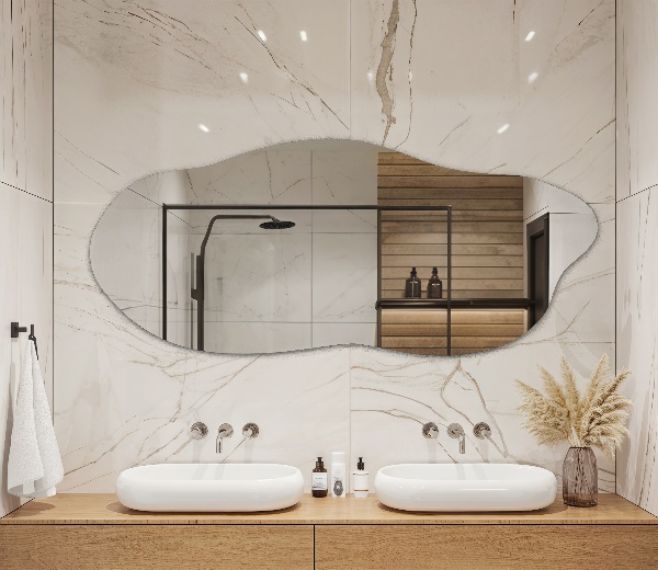 Oglindă organică modern 45x100 cm