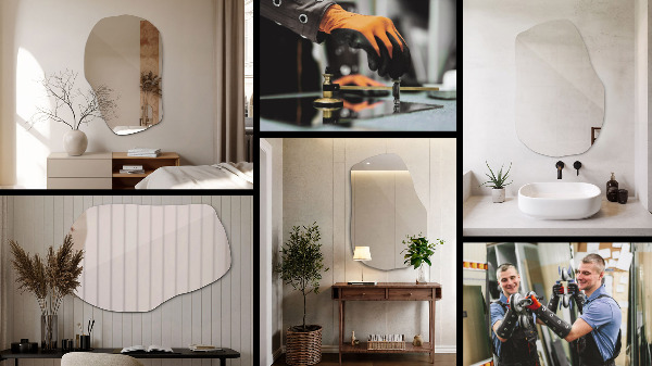 Oglindă neregulata fără ramă 80x52 cm