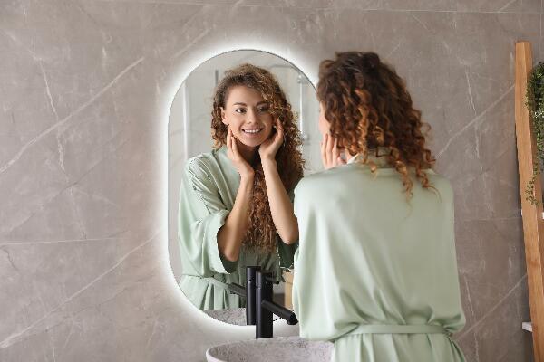 Oglinda ovala led 46x80 cm