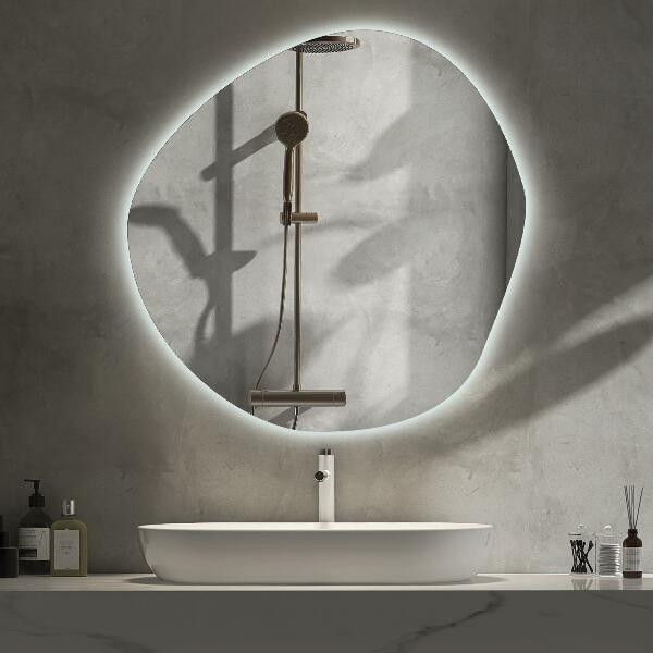 Oglinda forma neregulata led 97x96 cm