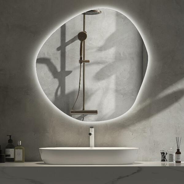 Oglinda forma neregulata led 97x96 cm