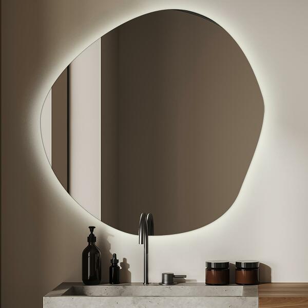 Oglinda forma neregulata led 97x96 cm