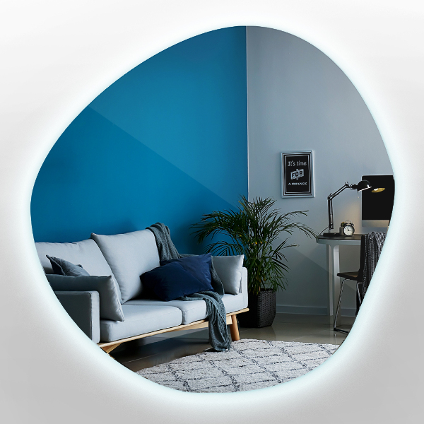 Oglinda forma neregulata led 97x96 cm