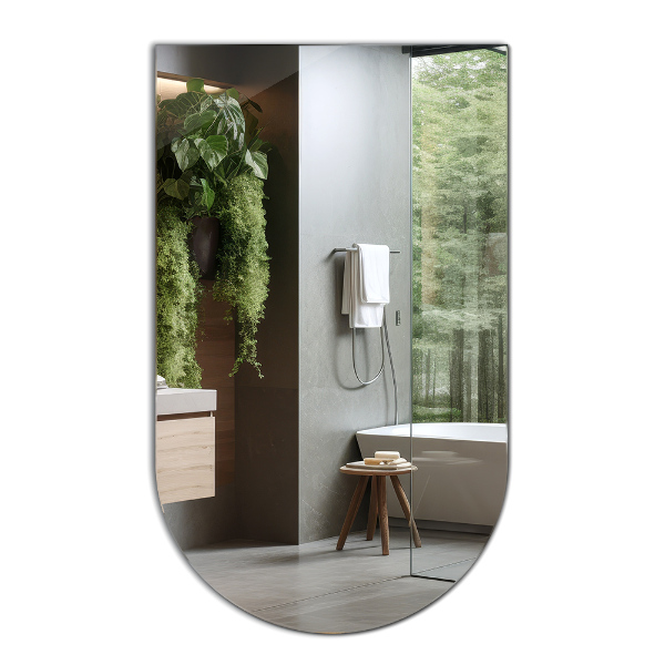 Oglindă semiovală decorativ 40x70 cm