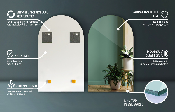 Oglindă arcade decorativ 45x80 cm