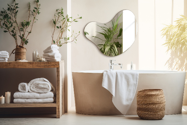 Oglinda forma neregulata fara rama 77x77 cm