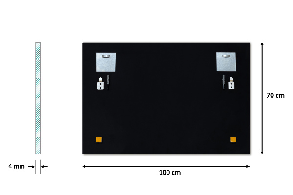 Oglinda dreptunghiulara fara rama 100x70 cm