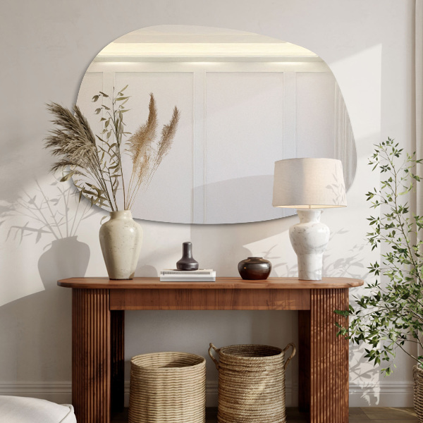 Oglinda asimetrica în formă de pată 55x38 cm