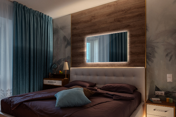 Oglinda dreptunghiulara iluminare led 60x40 cm